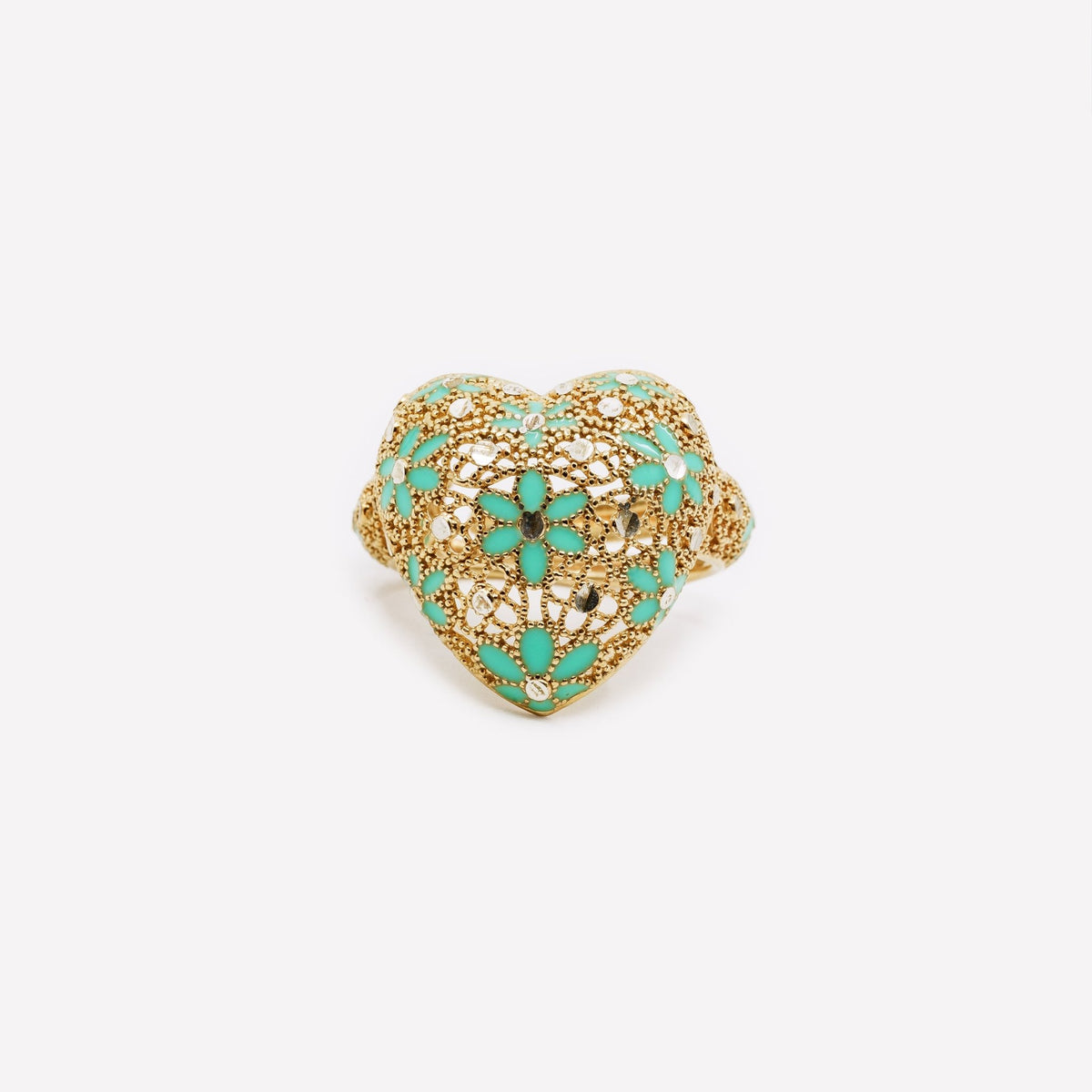 ANELLO CUORE GRANDE REGOLABILE FILIGRANA ARGENTO 925 - MINA MINA