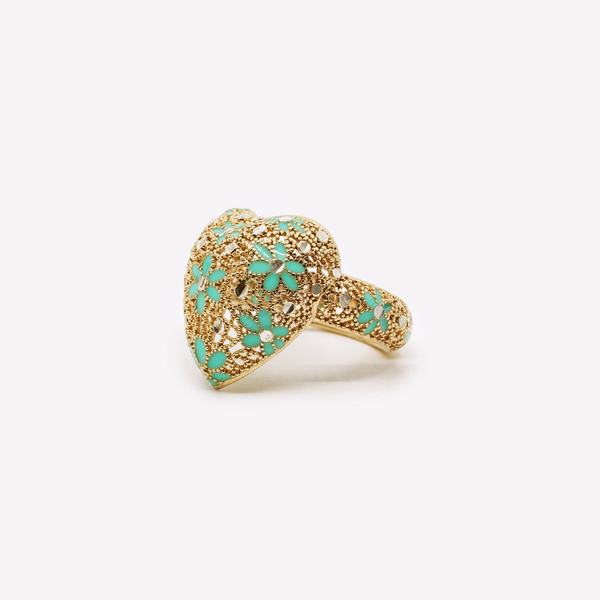 ANELLO CUORE GRANDE REGOLABILE FILIGRANA ARGENTO 925 - MINA MINA