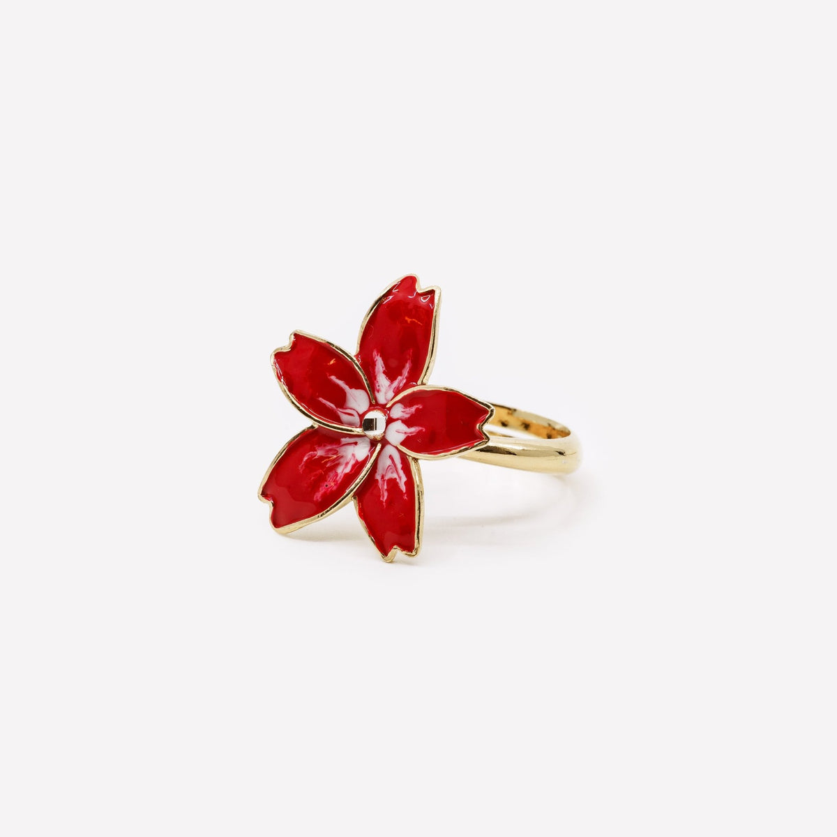ANELLO FIORE REGOLABILE ARGENTO 925 - MINA MINA