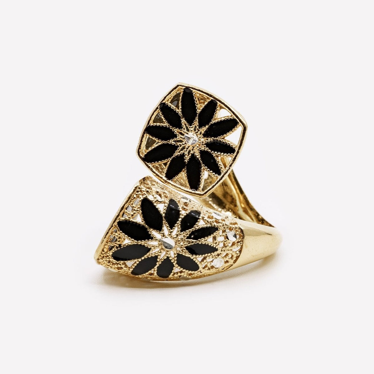 ANELLO MARGHERITA GRANDE REGOLABILE FILIGRANA ARGENTO 925 - MINA MINA