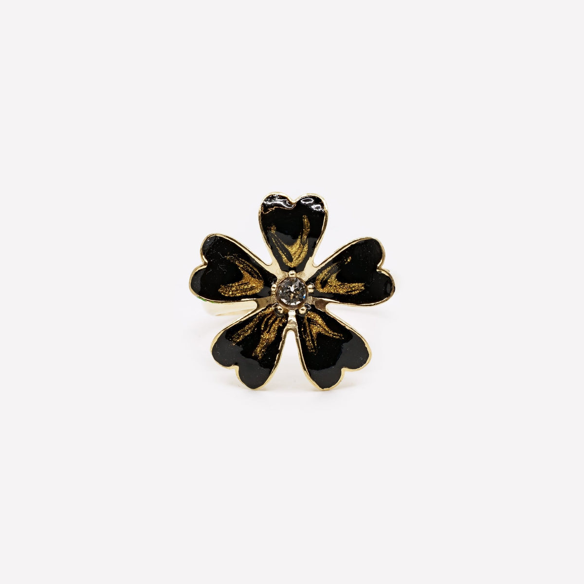 ANELLO PETALO CUORE REGOLABILE ARGENTO 925 - MINA MINA