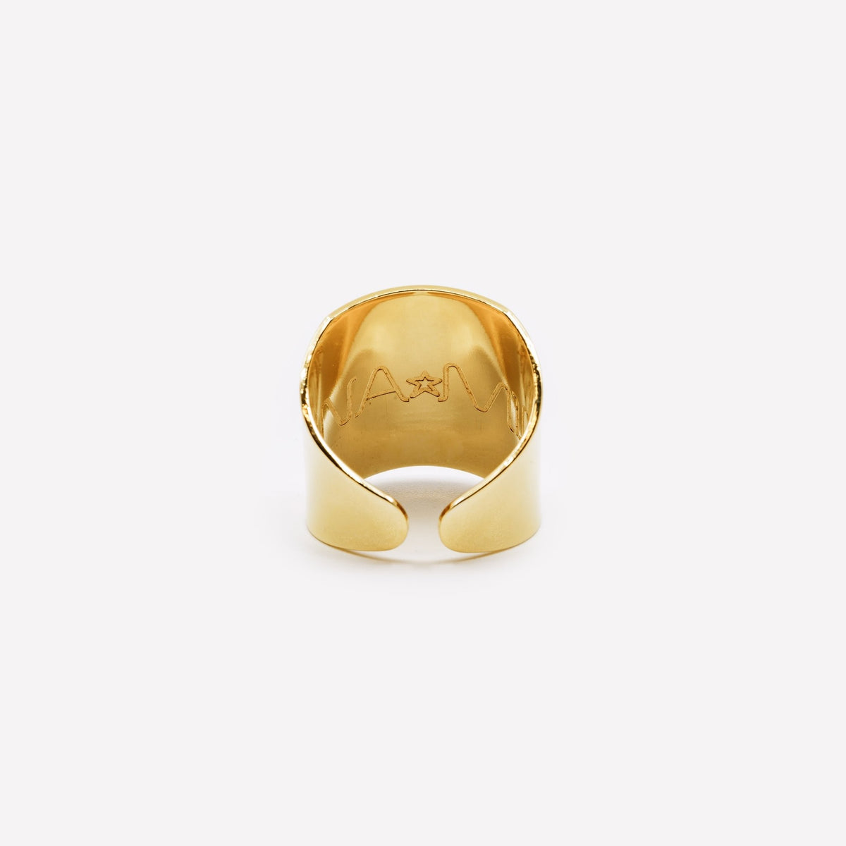 ANELLO REGOLABILE IN OTTONE CON SCRITTA - MINA MINA
