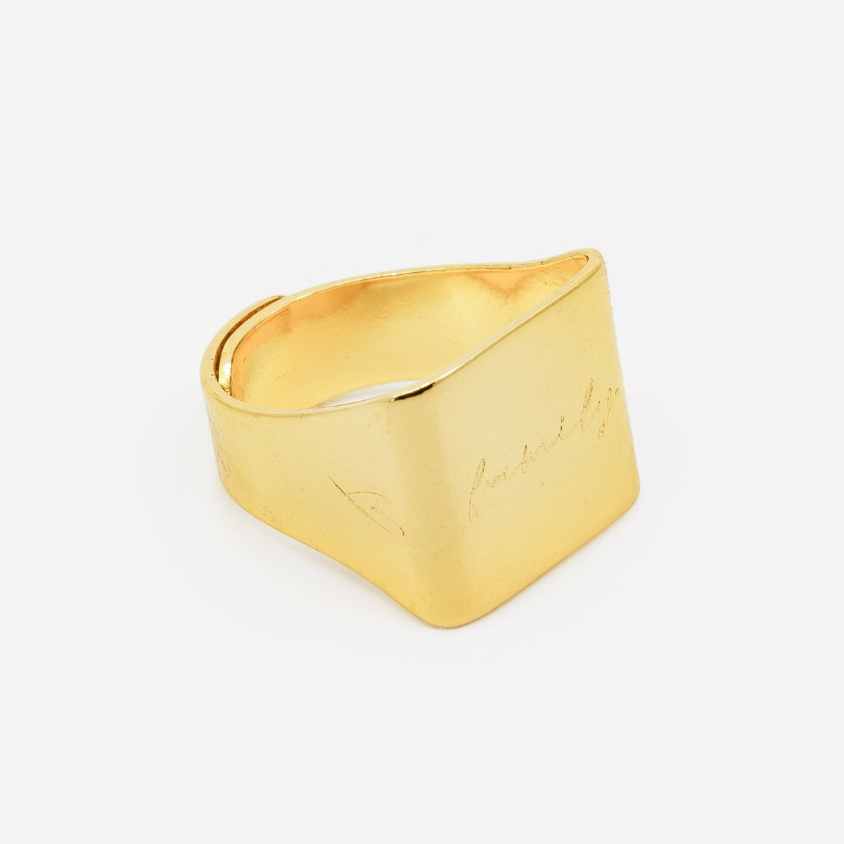 ANELLO REGOLABILE IN OTTONE MANIFESTING FORTUNA CHIC - MINA MINA
