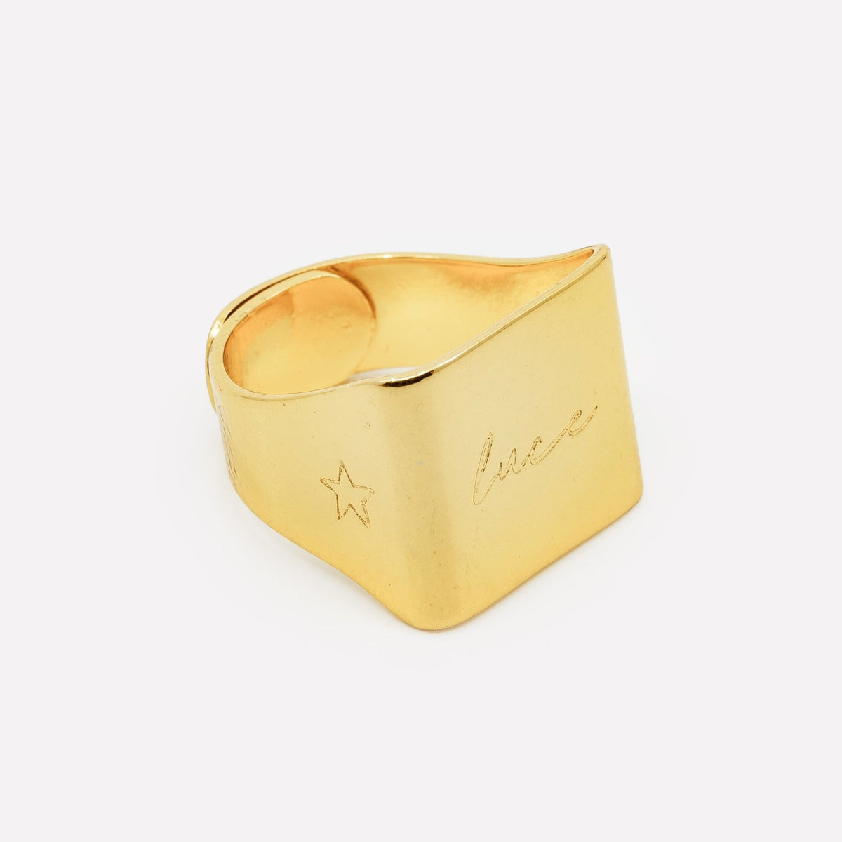 ANELLO REGOLABILE IN OTTONE MANIFESTING FORTUNA CHIC - MINA MINA