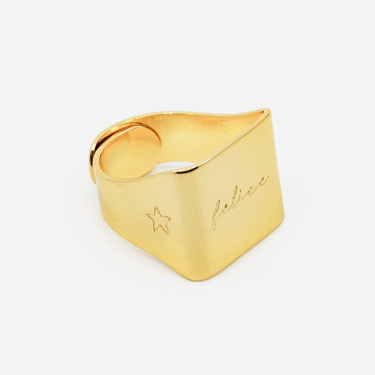 ANELLO REGOLABILE IN OTTONE MANIFESTING FORTUNA CHIC - MINA MINA
