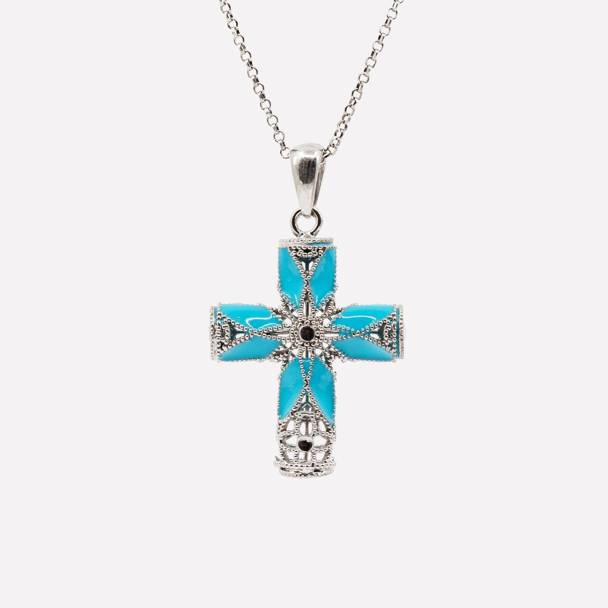 COLLANA CROCE FILIGRANA ARGENTO 925 - MINA MINA