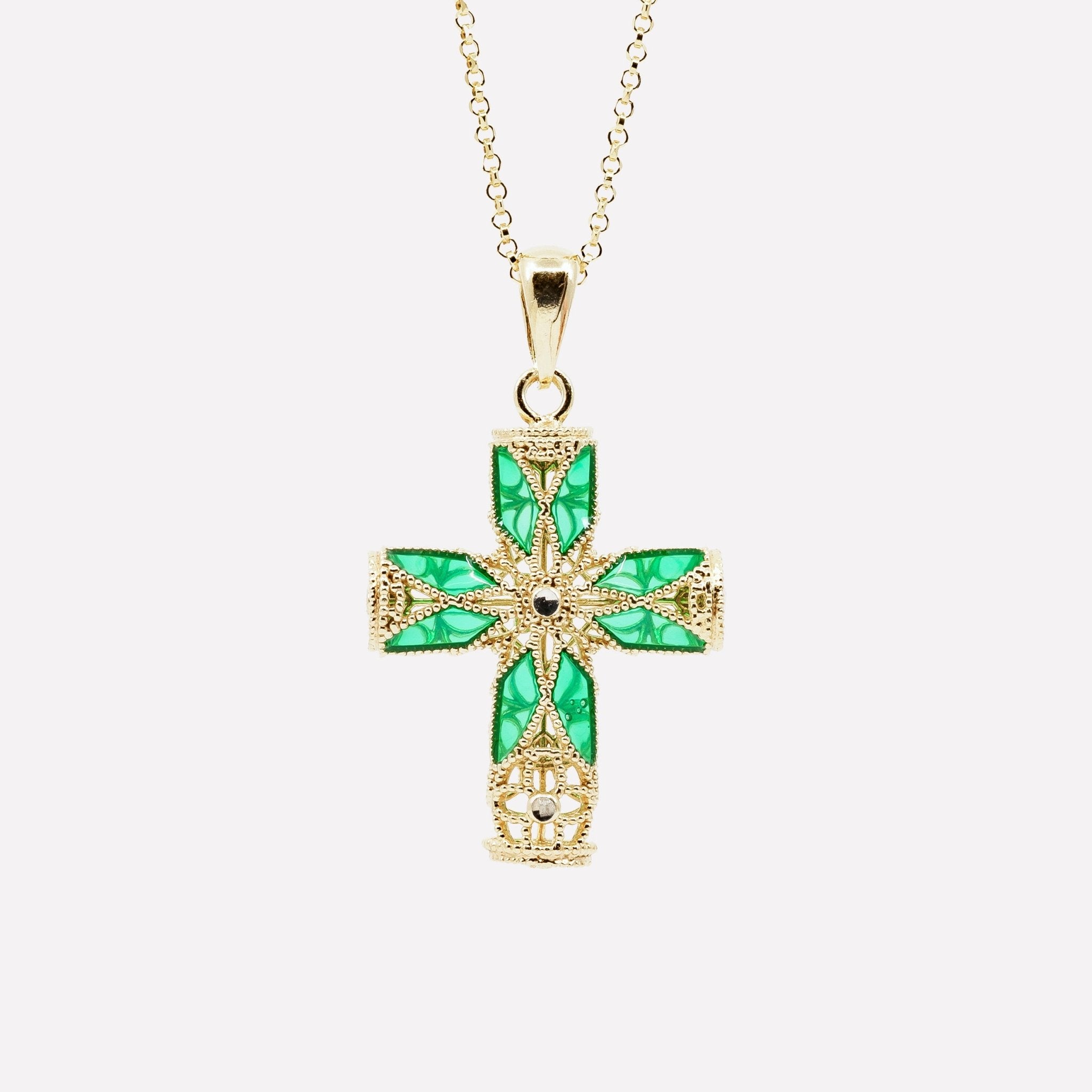 COLLANA CROCE FILIGRANA ARGENTO 925 - MINA MINA