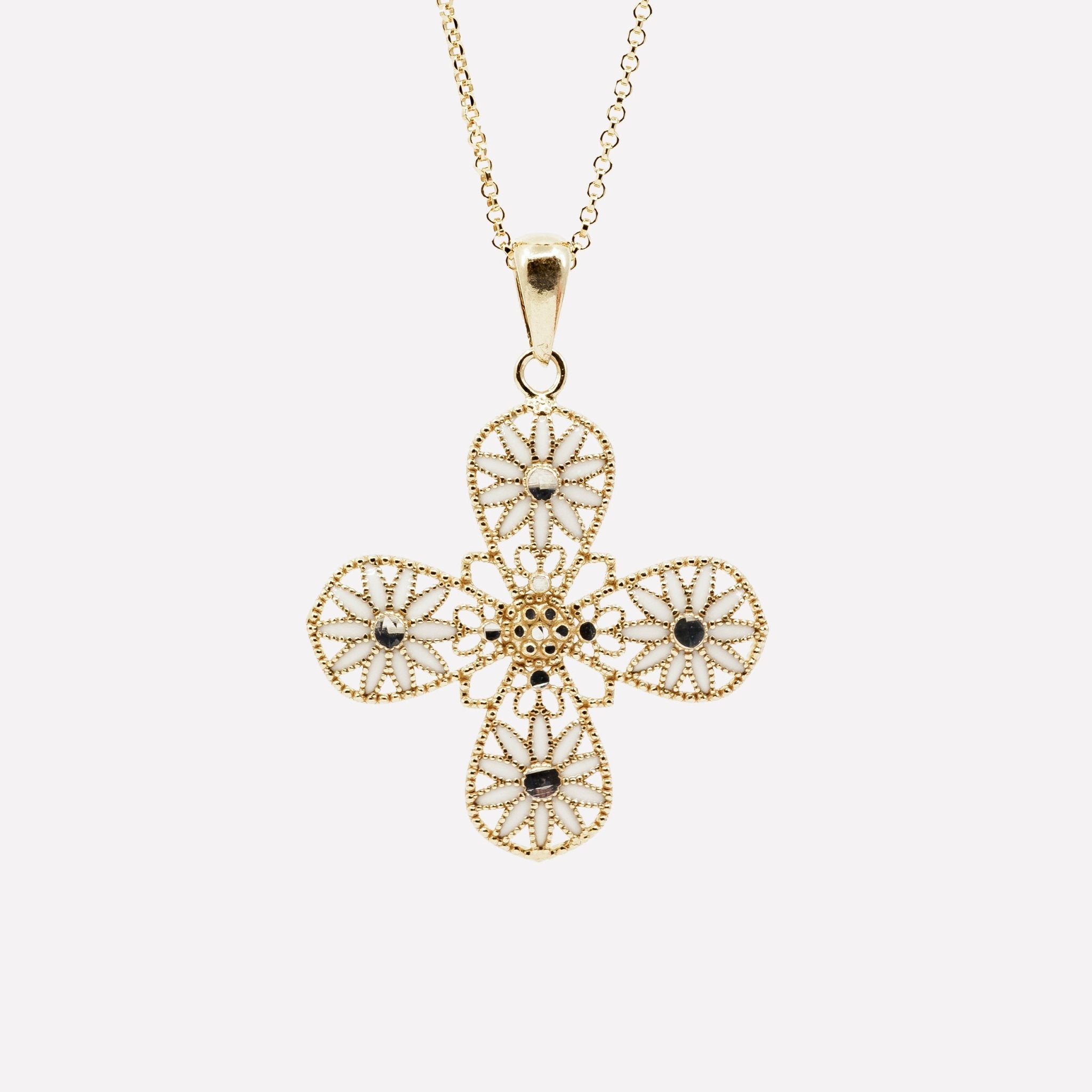 COLLANA CROCE FILIGRANA ARGENTO 925 - MINA MINA