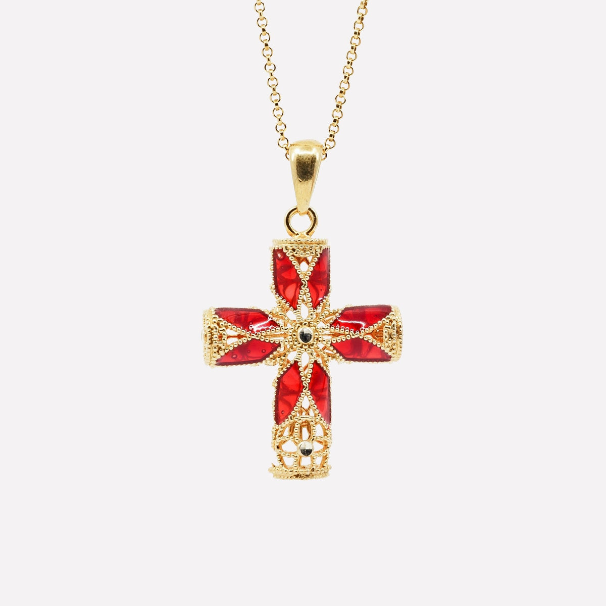 COLLANA CROCE FILIGRANA ARGENTO 925 - MINA MINA