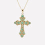 COLLANA CROCE MEDIA FILIGRANA ARGENTO 925 - MINA MINA