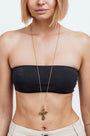 COLLANA CROCE MEDIA FILIGRANA ARGENTO 925 - MINA MINA