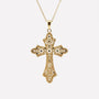 COLLANA CROCE MEDIA FILIGRANA ARGENTO 925 - MINA MINA