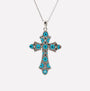 COLLANA CROCE MEDIA FILIGRANA ARGENTO 925 - MINA MINA