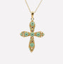 COLLANA CROCE TONDA FILIGRANA ARGENTO 925 - MINA MINA