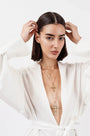 COLLANA CROCE TONDA FILIGRANA ARGENTO 925 - MINA MINA