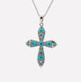 COLLANA CROCE TONDA FILIGRANA ARGENTO 925 - MINA MINA