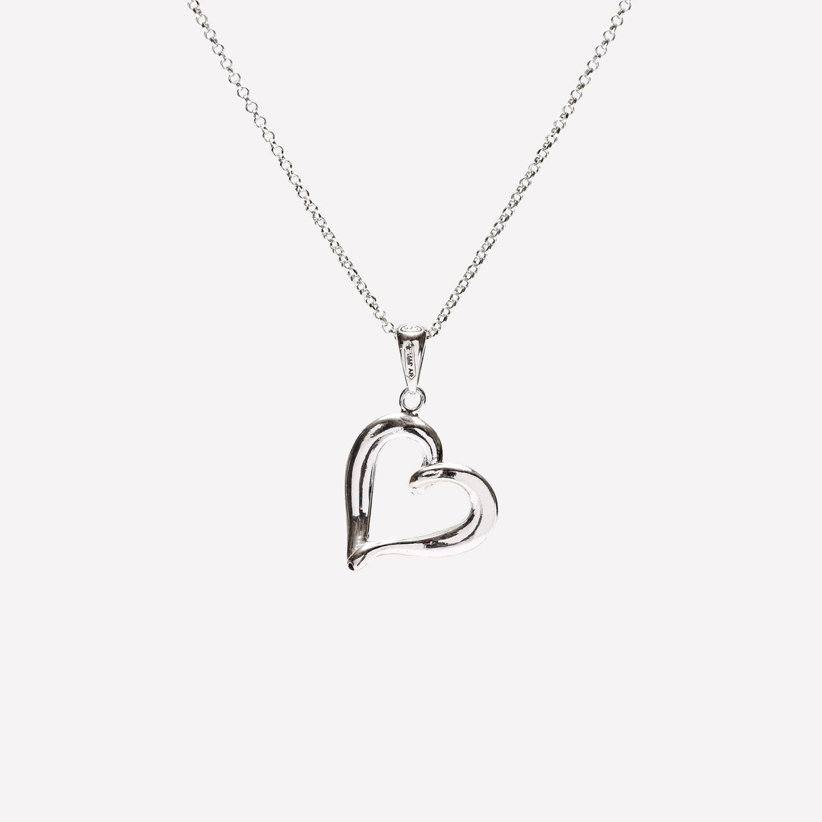 COLLANA CUORE MINIMAL ARGENTO 925 - MINA MINA