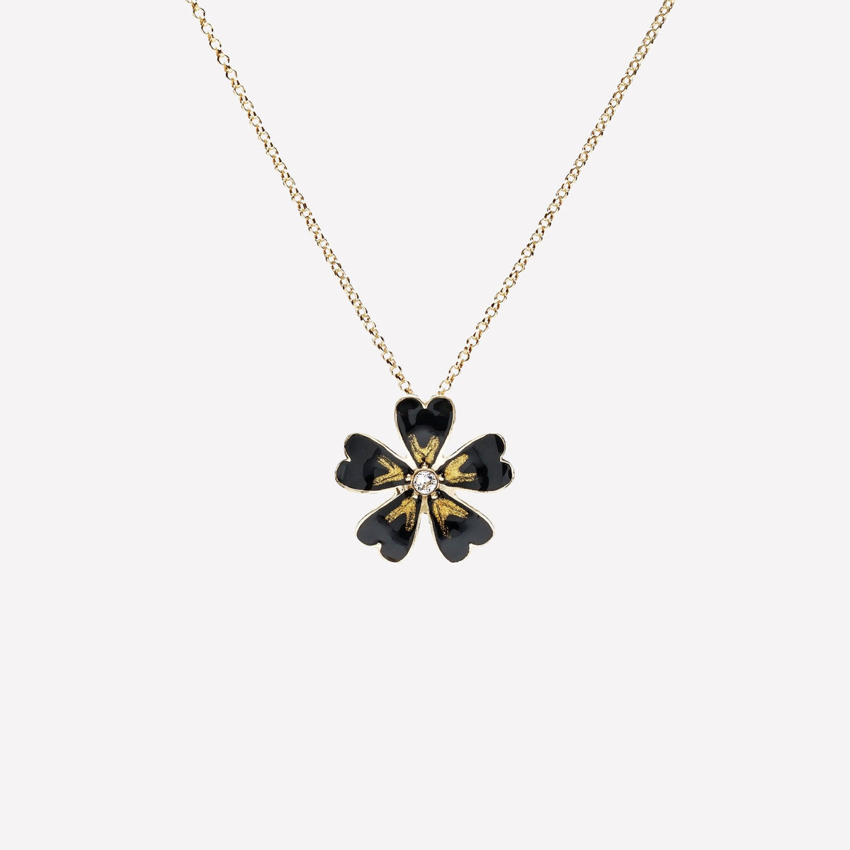 COLLANA FIORE SMALTATO ARGENTO 925 - MINA MINA