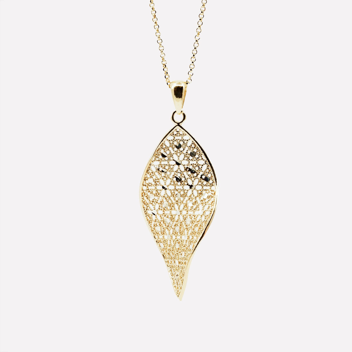 COLLANA FOGLIA FILIGRANA ARGENTO 925 - MINA MINA