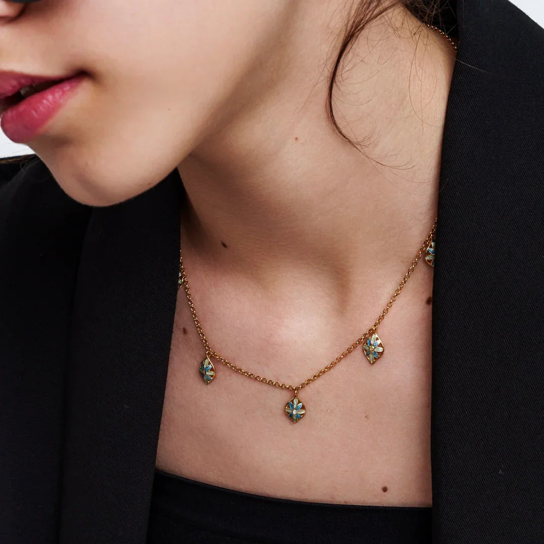 COLLANA MULTIFOGLIE ARGENTO 925 - MINA MINA