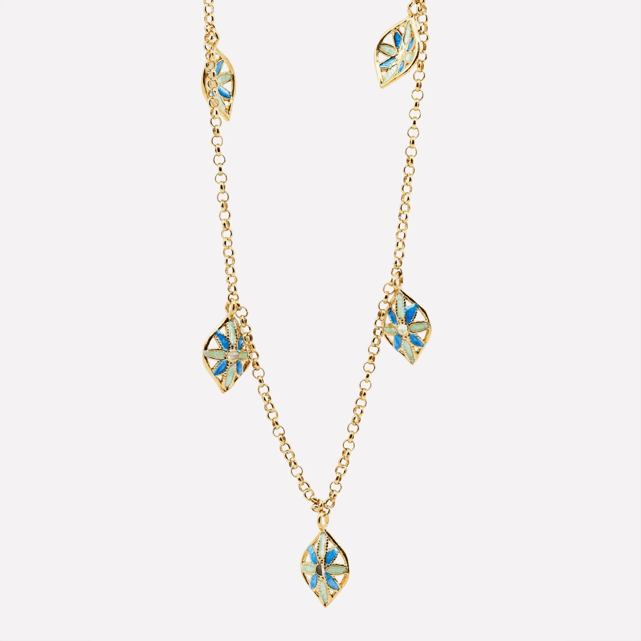 COLLANA MULTIFOGLIE ARGENTO 925 - MINA MINA