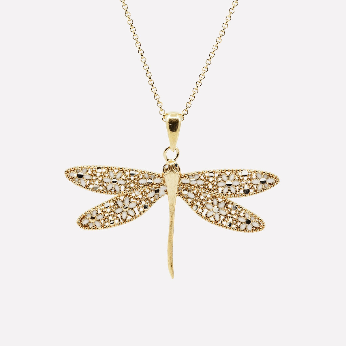 COLLANA PENDENTE LIBELLULA FILIGRANA ARGENTO 925 - MINA MINA