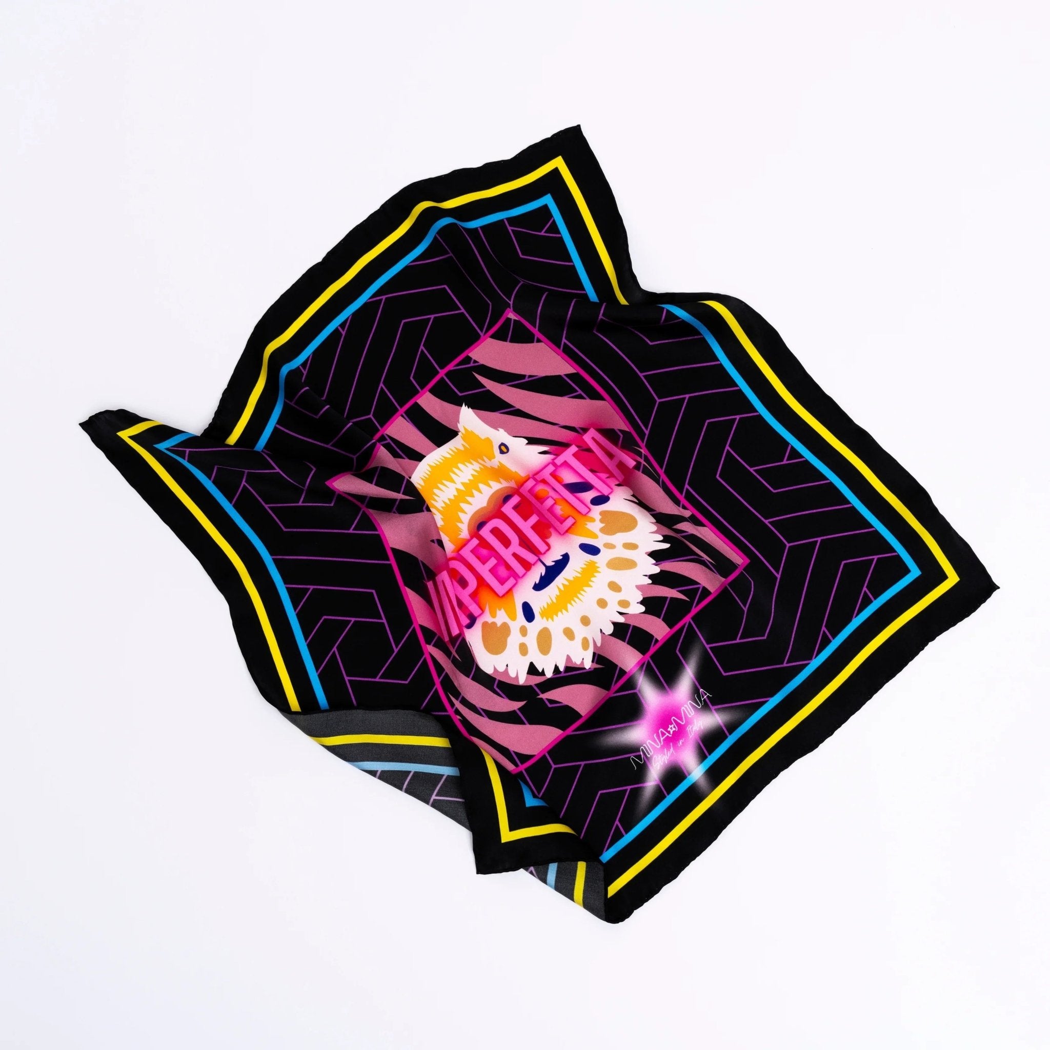 FOULARD 100% SETA CON CAPIBARA - MINA MINA