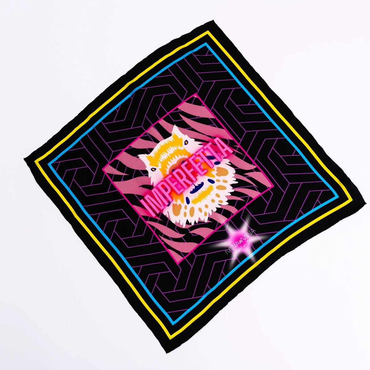 FOULARD 100% SETA CON CAPIBARA - MINA MINA