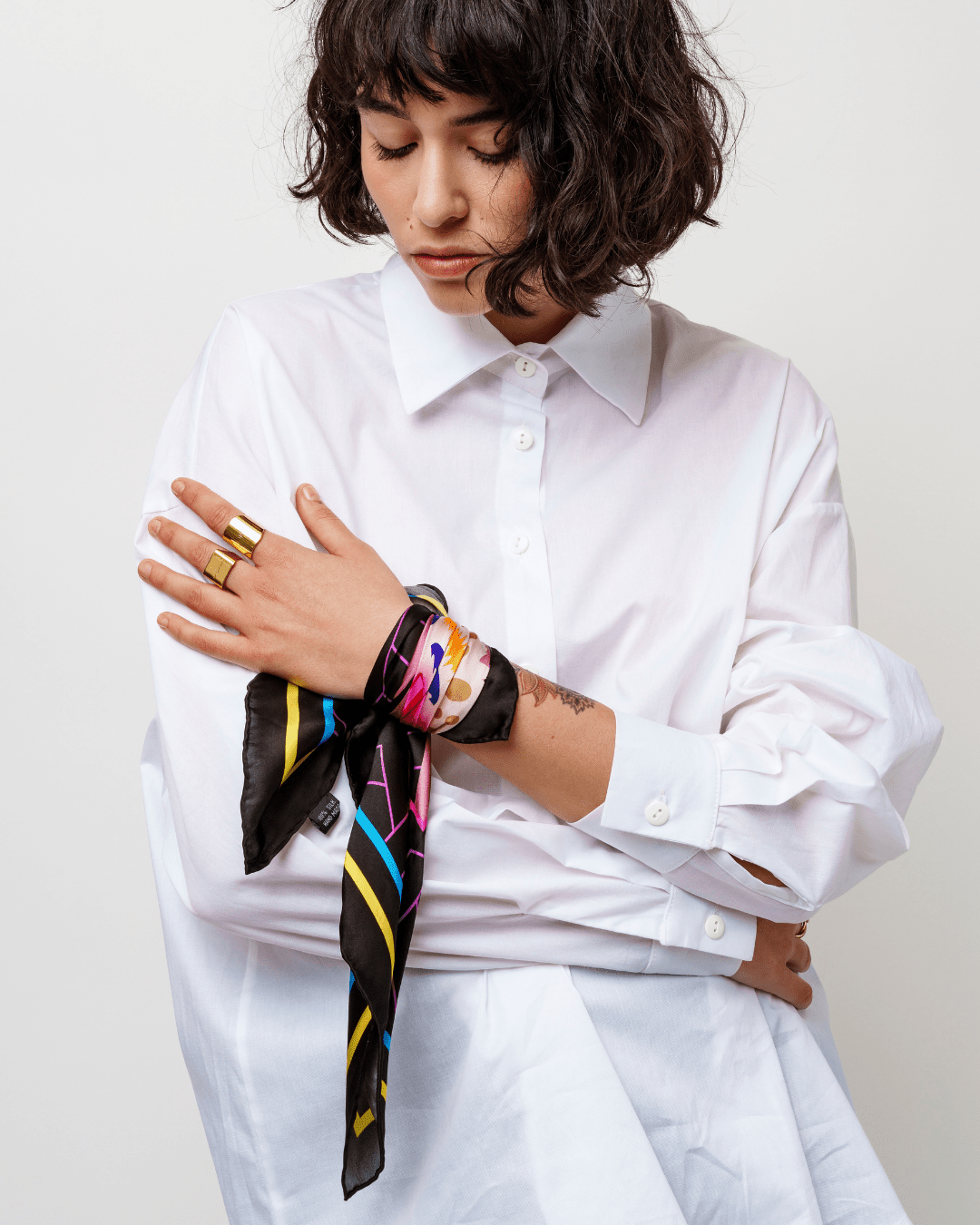 FOULARD 100% SETA CON CAPIBARA - MINA MINA