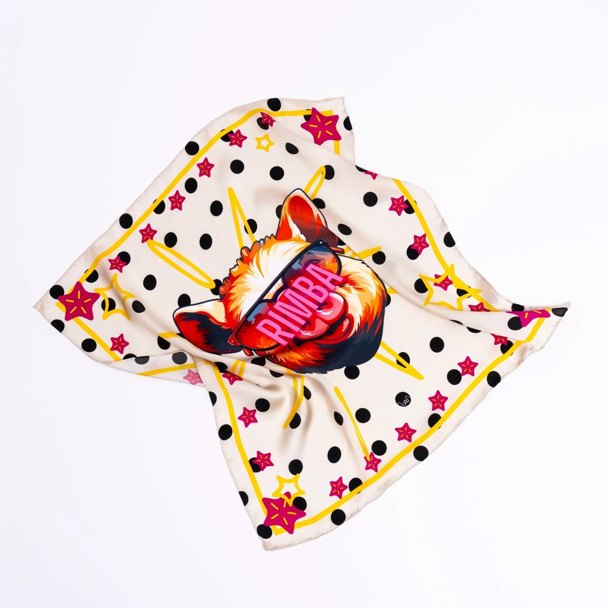 FOULARD 100% SETA CON MAIALINO - MINA MINA