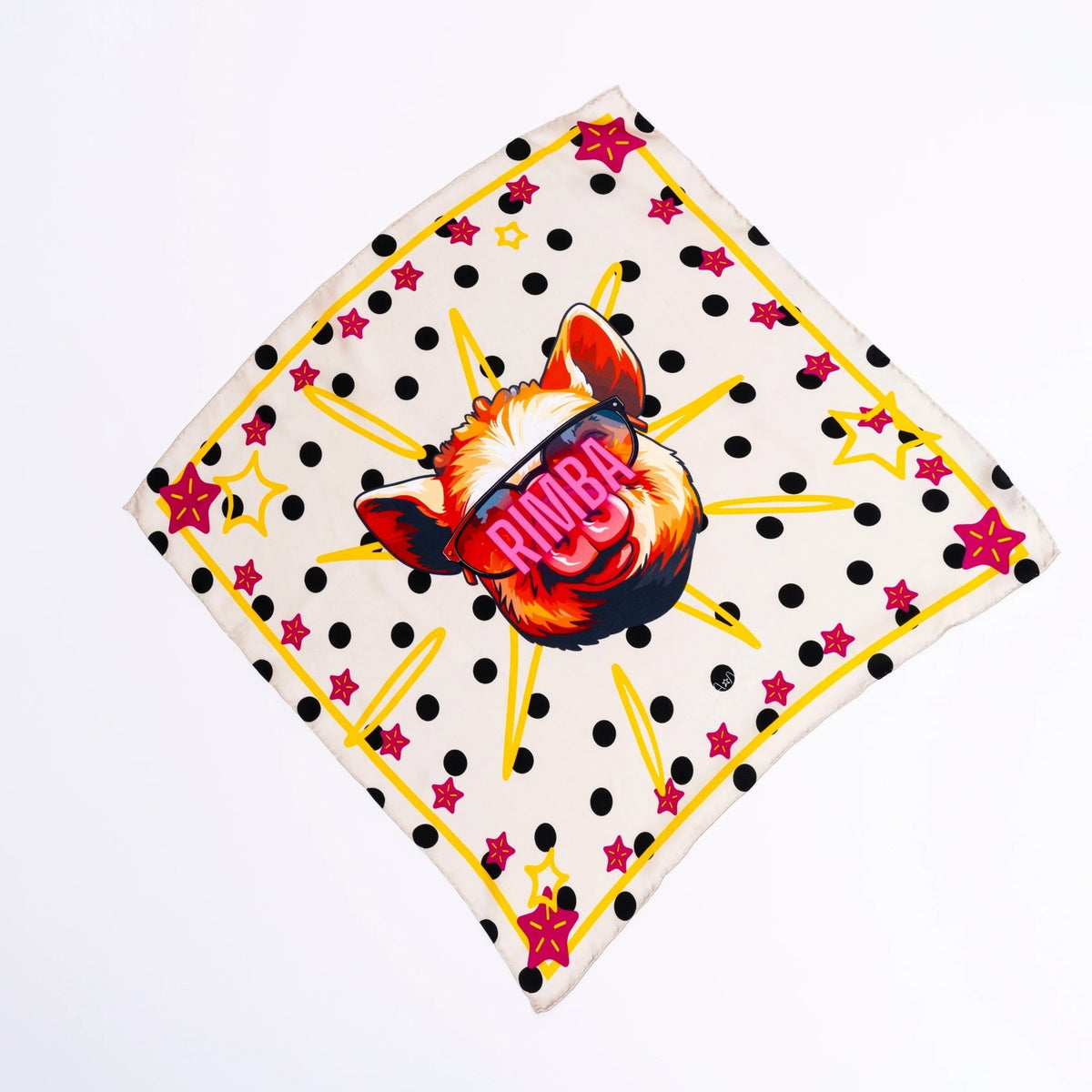 FOULARD 100% SETA CON MAIALINO - MINA MINA