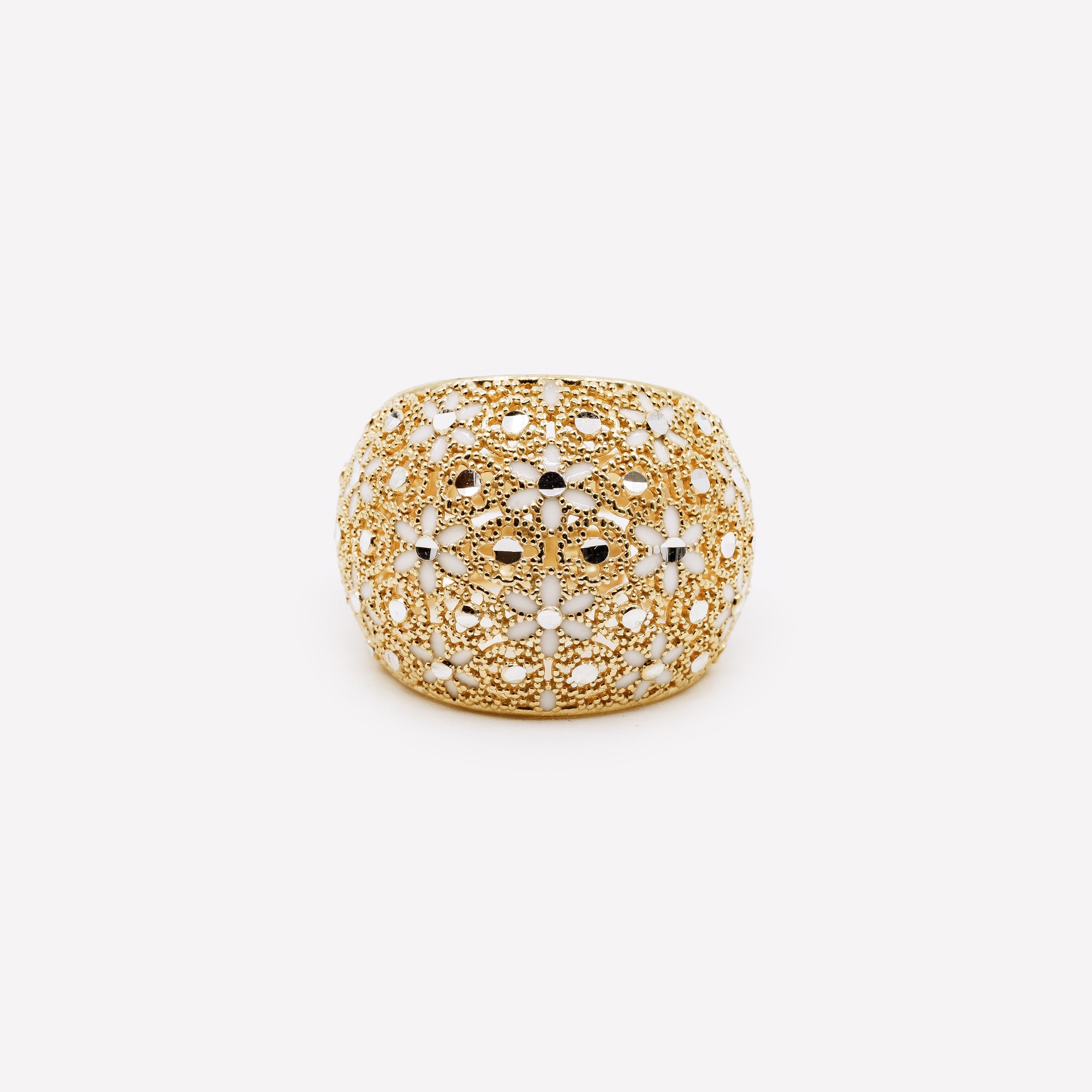 ANELLO GRANDE REGOLABILE FILIGRANA ARGENTO 925