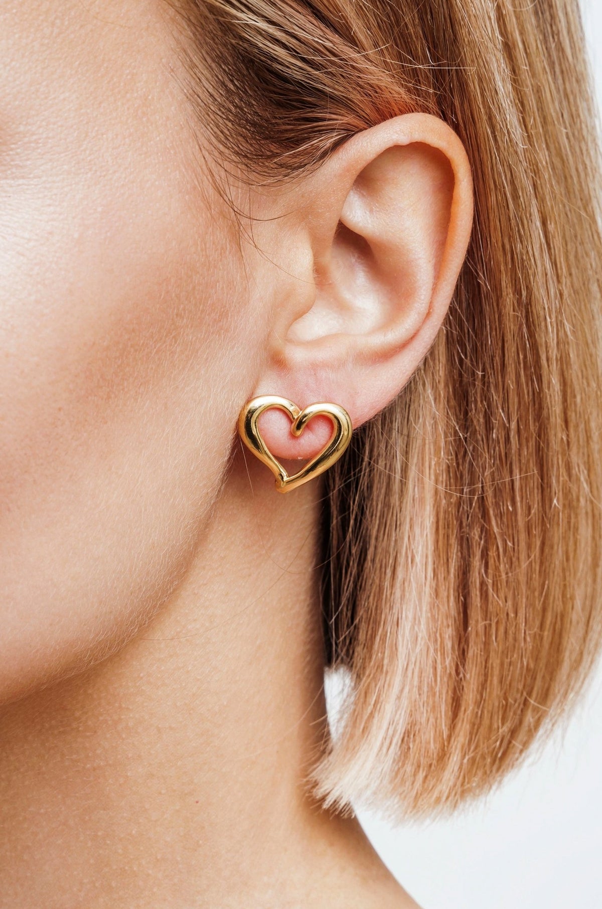 ORECCHINI CUORE MINIMAL ARGENTO 925 - MINA MINA