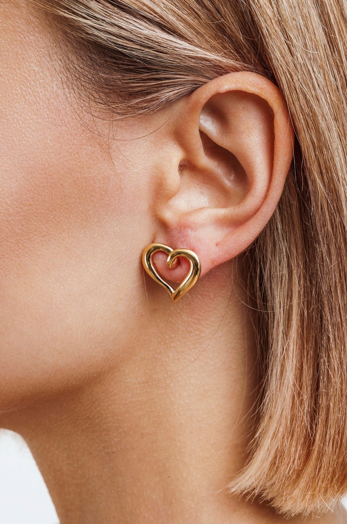ORECCHINI CUORE MINIMAL ARGENTO 925 - MINA MINA