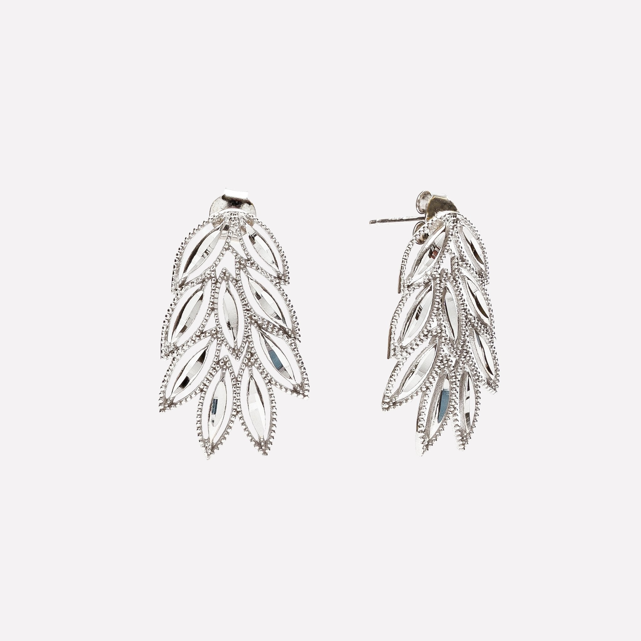 ORECCHINI LOBO SPIGA FILIGRANA ARGENTO 925 - MINA MINA