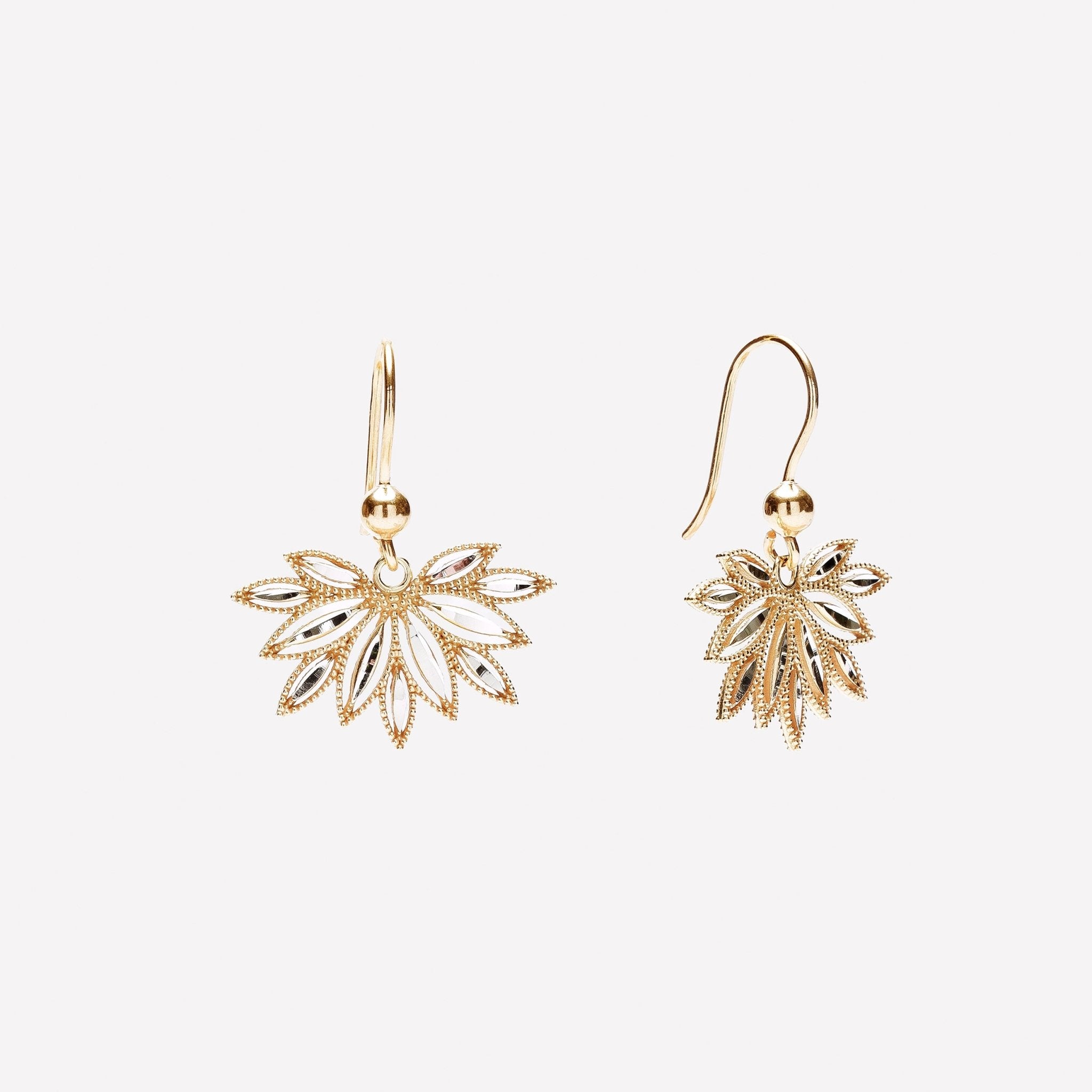 ORECCHINI MEZZO FIORE FILIGRANA ARGENTO 925 - MINA MINA