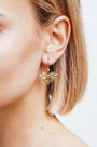 ORECCHINI MEZZO FIORE PENDENTE FILIGRANA ARGENTO 925 - MINA MINA