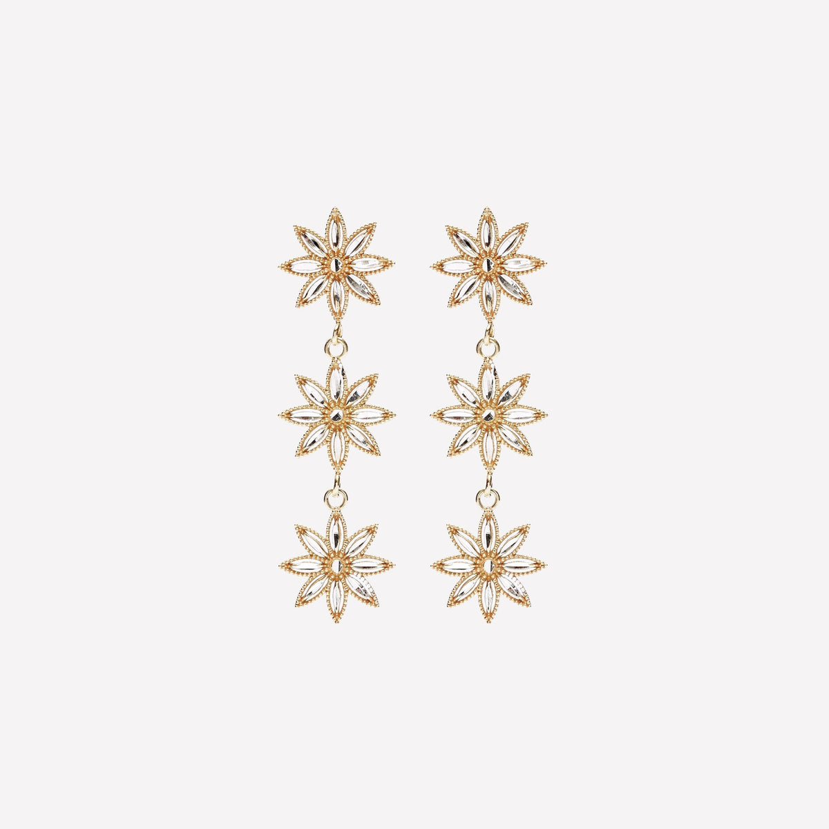 ORECCHINI TRE FIORI FILIGRANA ARGENTO 925 - MINA MINA