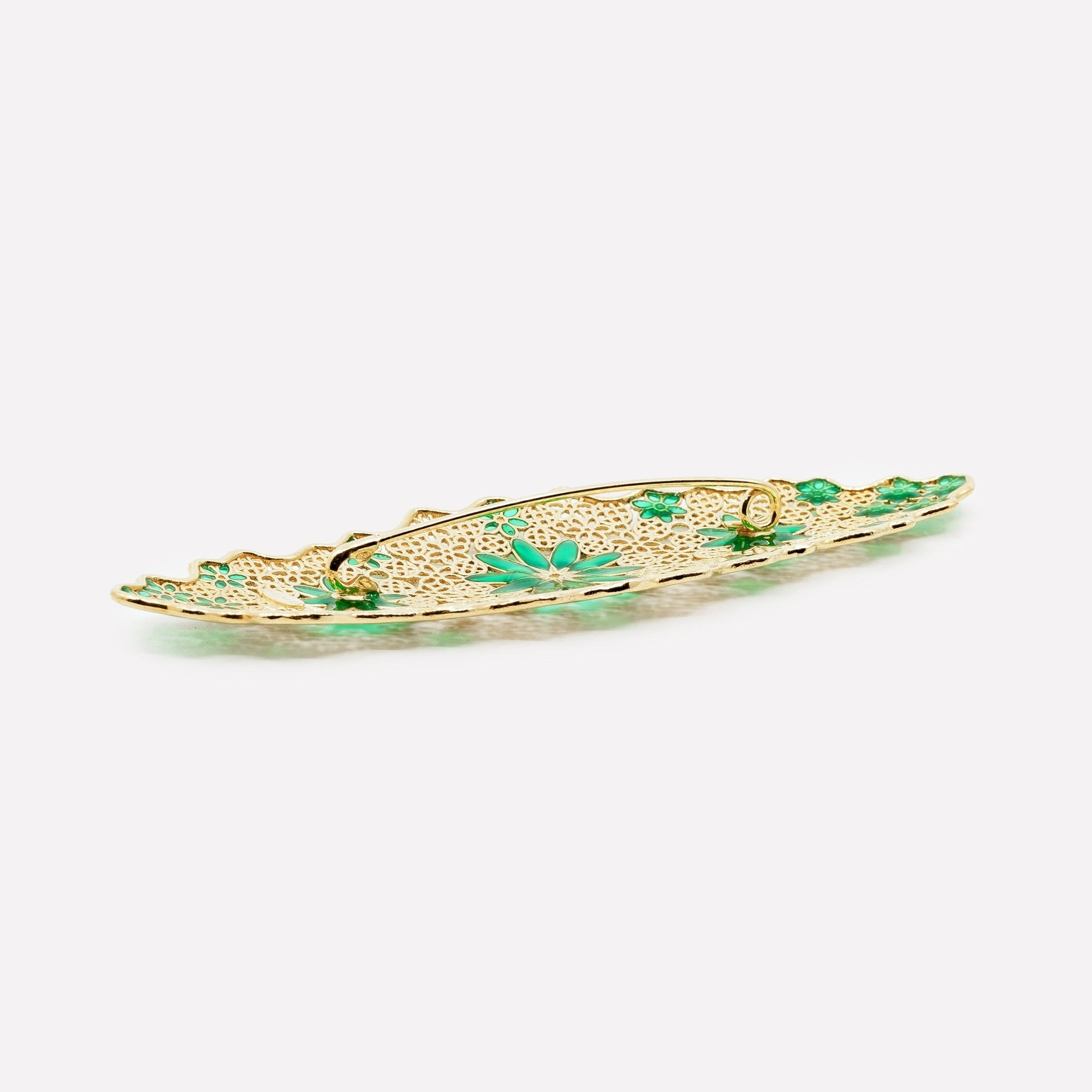 SPILLA OVALE FIORE FILIGRANA ARGENTO 925 - MINA MINA